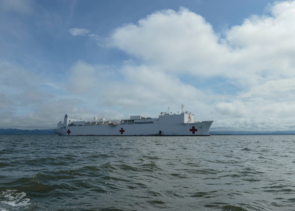 USNS Comfort Anchors Off the Coast of Colombia