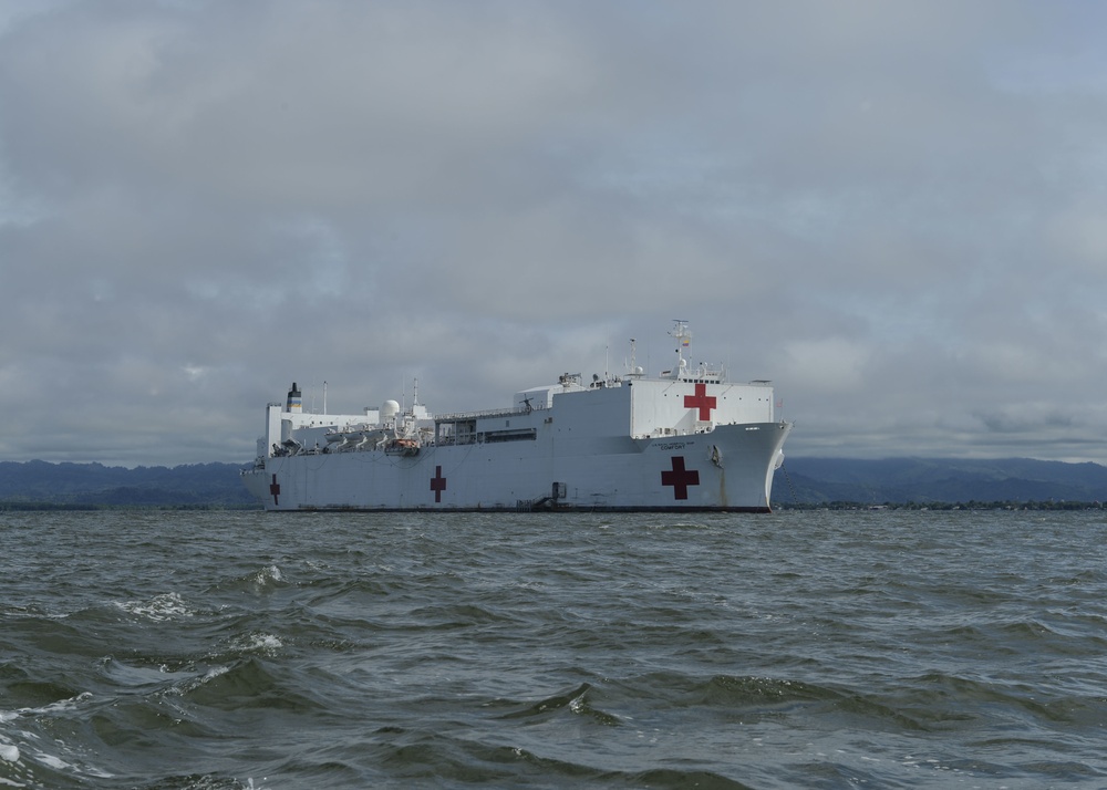 USNS Comfort Anchors Off the Coast of Colombia