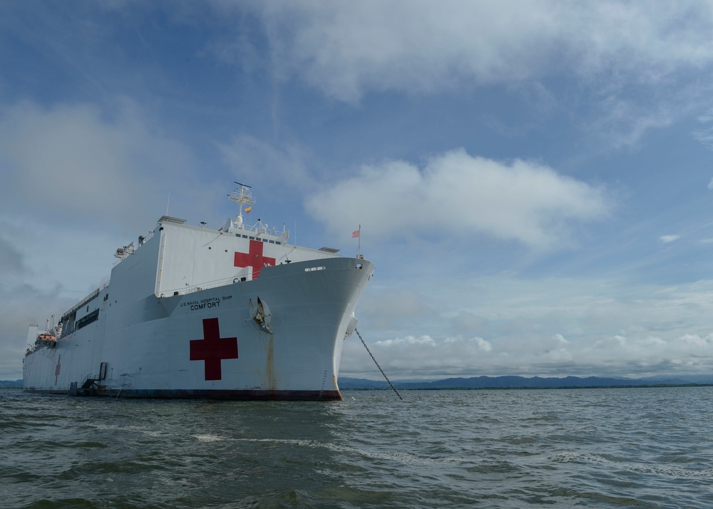 USNS Comfort Anchors Off the Coast of Colombia