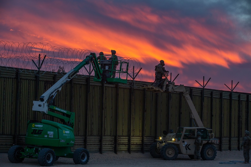 U.S. Marines assist CBP with Border Support