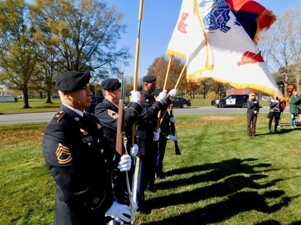 Former commander honored with a statue dedication on Veterans Day