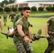 Marines with 3rd Marine Division compete in a field meet