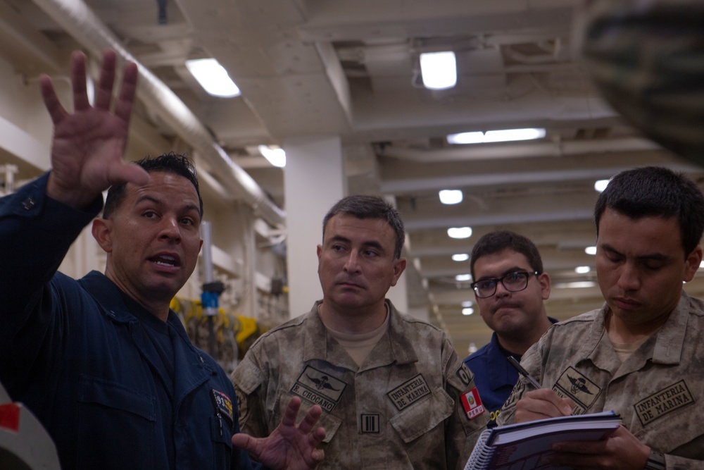 SPMAGTF-Peru conducts ship tours with partner nation service members