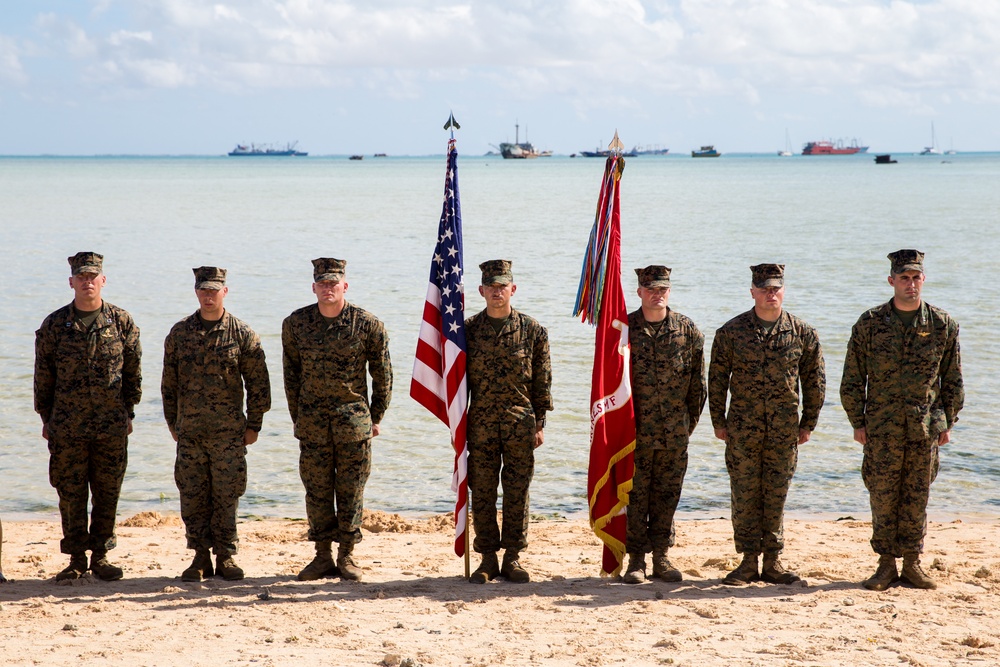 Promotion Ceremony at Original Battle of Tarawa Site