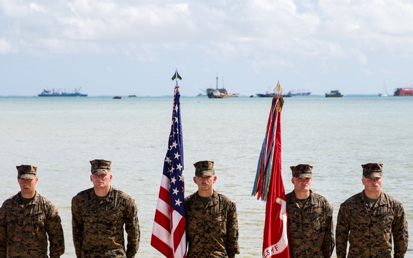 Promotion Ceremony at Original Battle of Tarawa Site