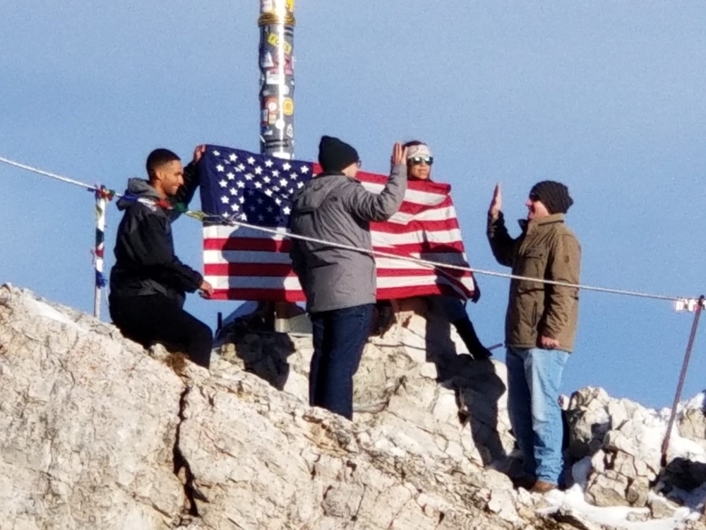 2CR Soldier reenlists on the highest point of Germany