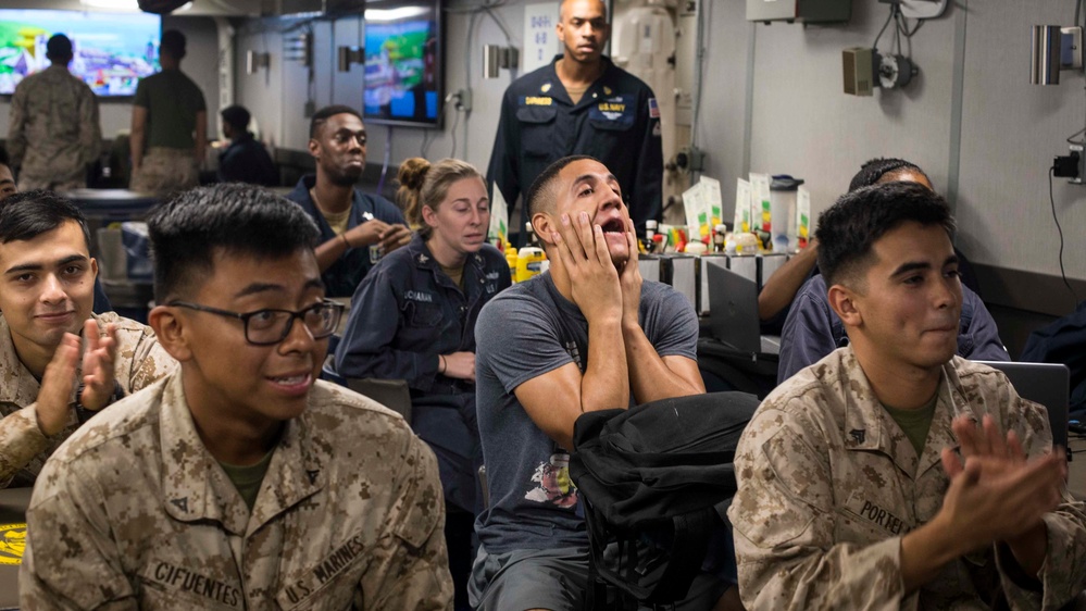 Marines and Sailors face off in the Fifa World Cup Finals