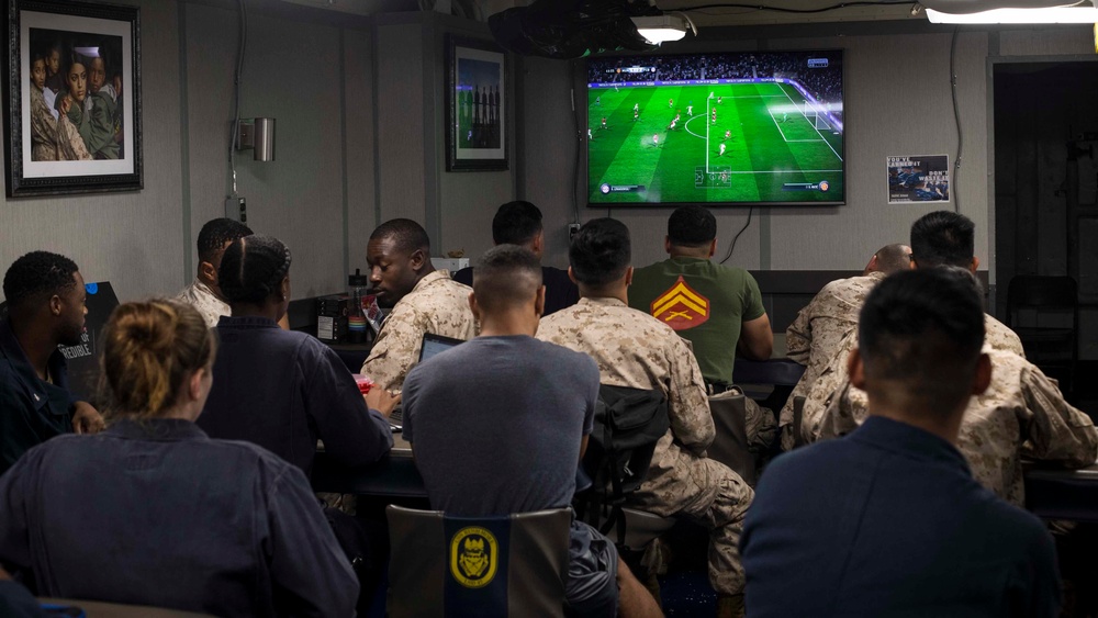 Marines and Sailors face off in the Fifa World Cup Finals