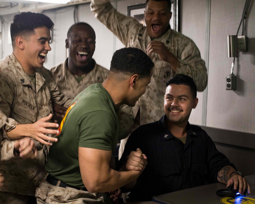 Marines and Sailors face off in the Fifa World Cup Finals
