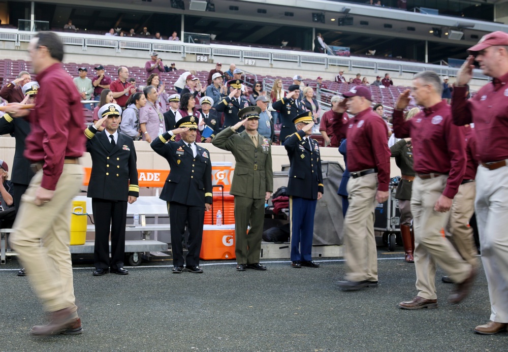 A&amp;M cadets honor veterans with home game celebration