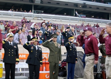 A&amp;M cadets honor veterans with home game celebration