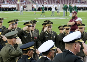 A&amp;M cadets honor veterans with home game celebration