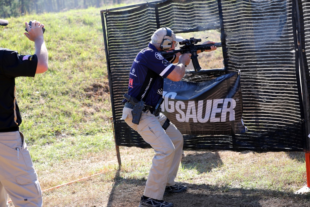 Jerry Miculek competes at Fort Benning Multi-Gun Challenge