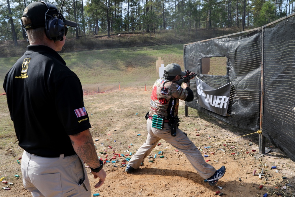 Fausto Vaca competes at USAMU competition on Fort Benning