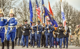 Color guard at Latvian Centennial Parade