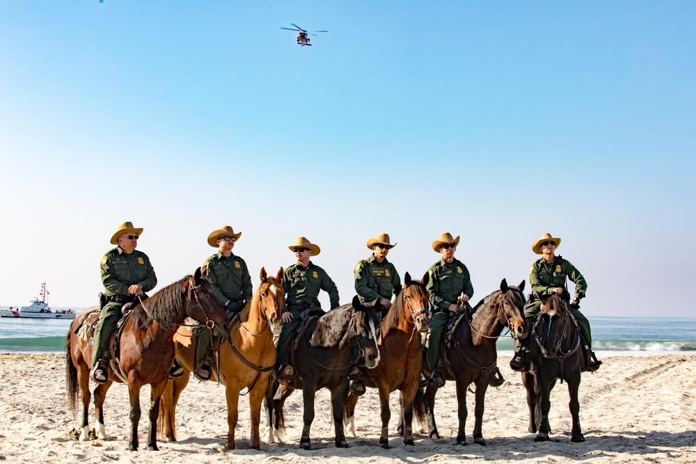 Secretary of Homeland Security Kirstjen M. Nielsen holds a press conference at Border Field State Park