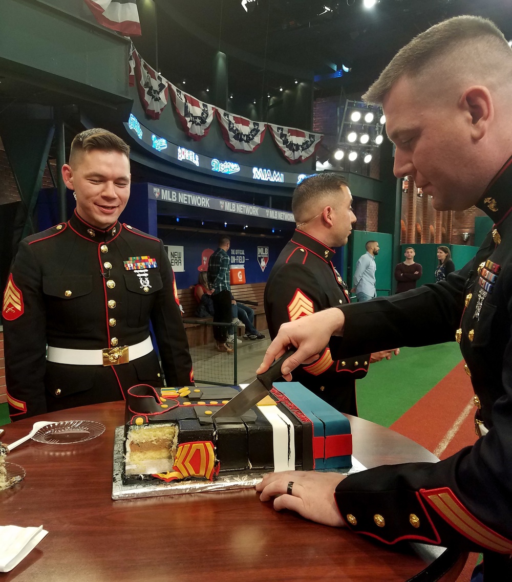 Marines celebrate birthday on Major League Baseball Network