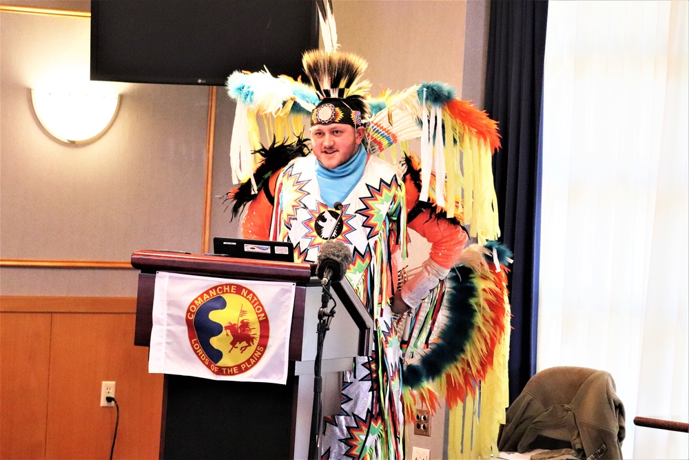 Comanche dancer shares traditions with Fort McCoy during observance