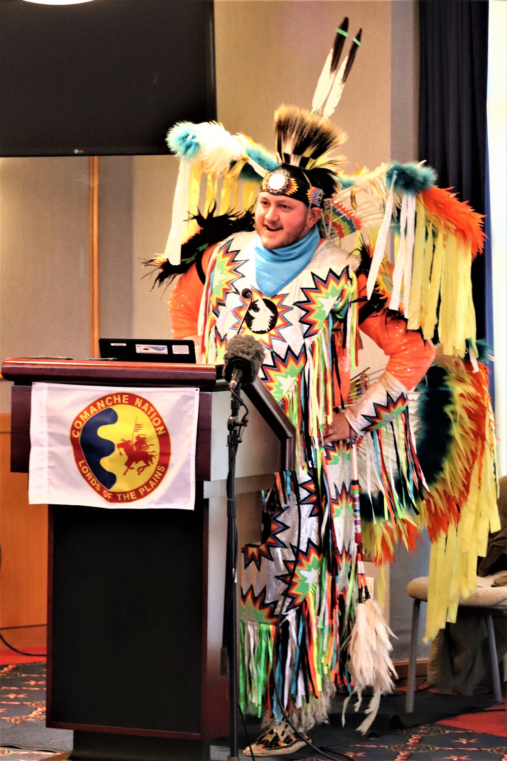 Comanche dancer shares traditions with Fort McCoy during observance