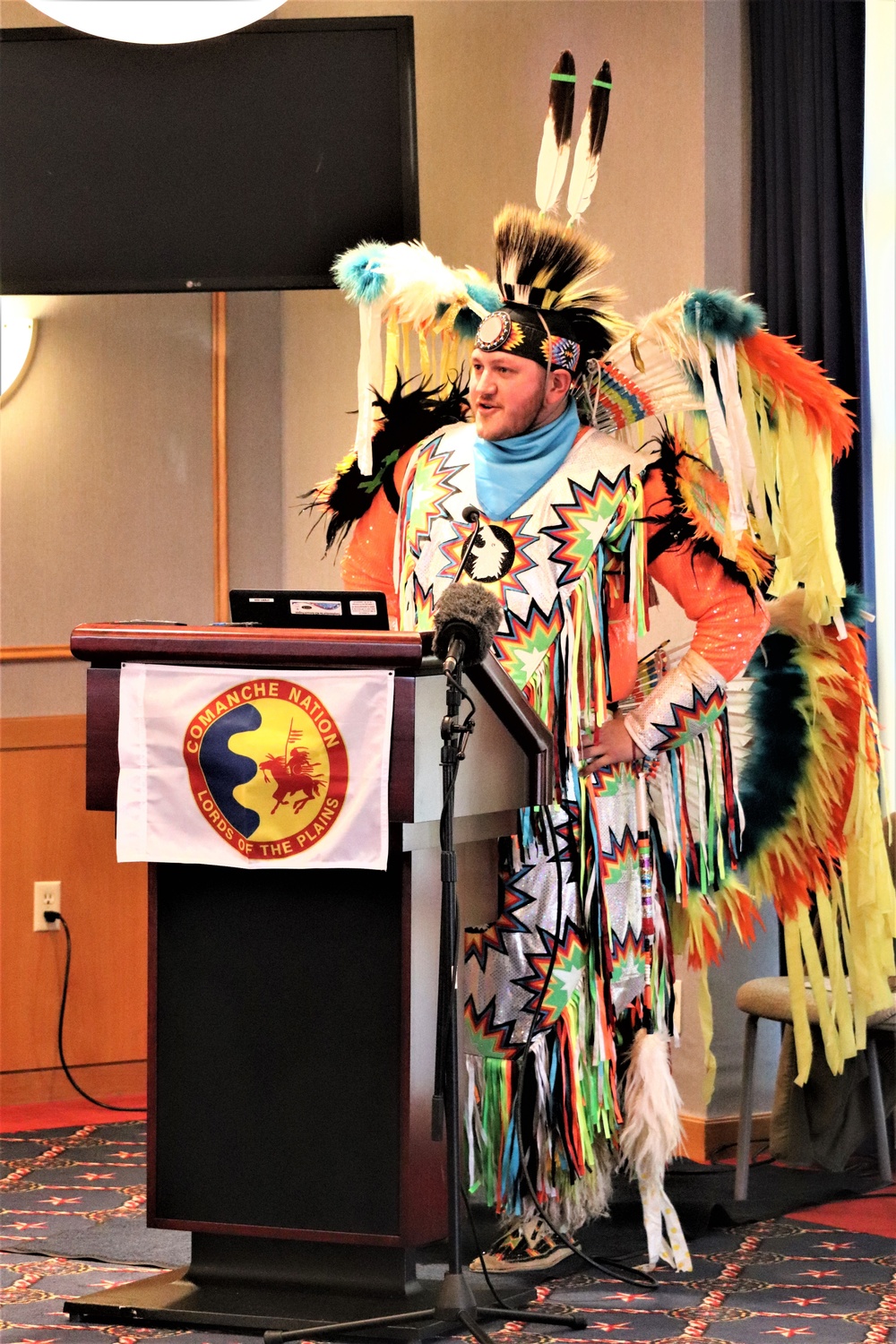 Comanche dancer shares traditions with Fort McCoy during observance