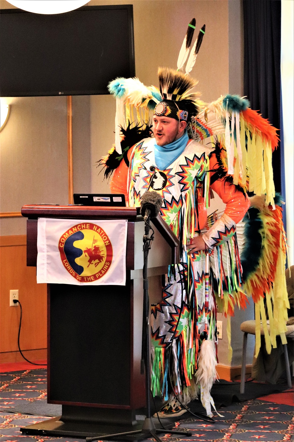 Comanche dancer shares traditions with Fort McCoy during observance