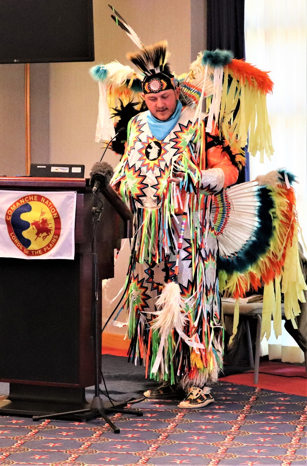 Comanche dancer shares traditions with Fort McCoy during observance