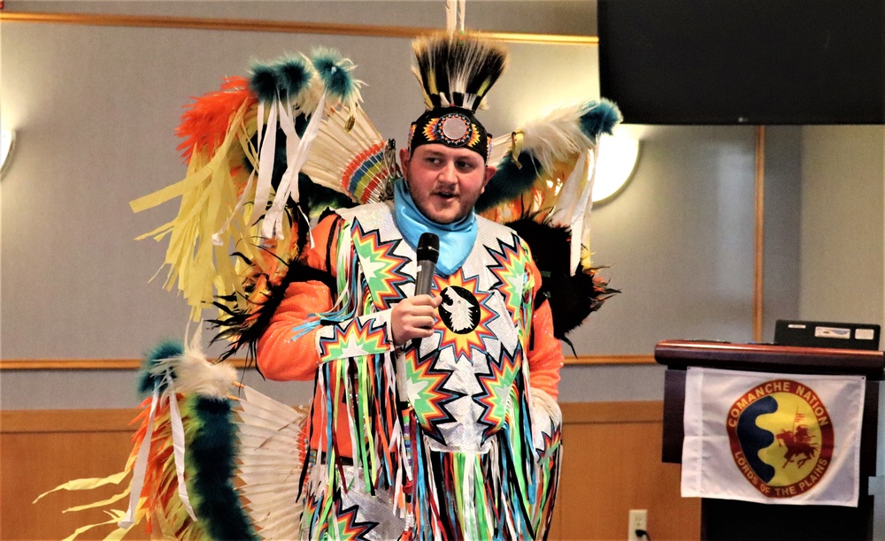 Comanche dancer shares traditions with Fort McCoy during observance