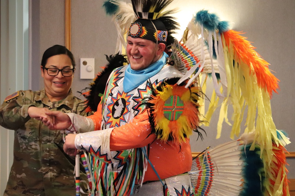 Comanche dancer shares traditions with Fort McCoy during observance