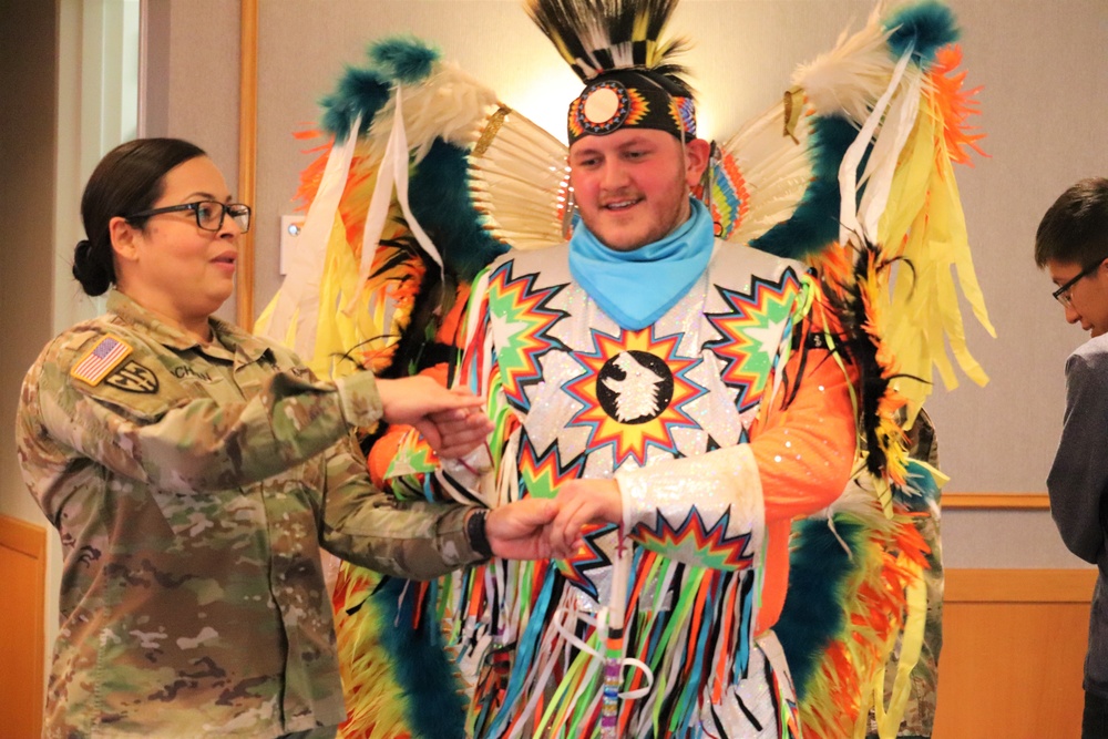 Comanche dancer shares traditions with Fort McCoy during observance