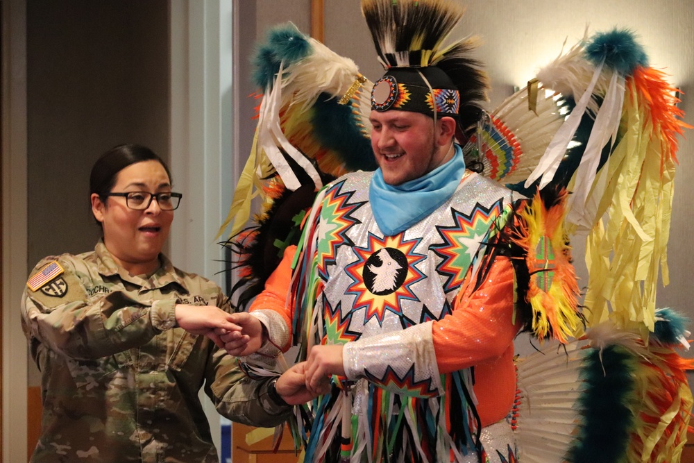 Comanche dancer shares traditions with Fort McCoy during observance