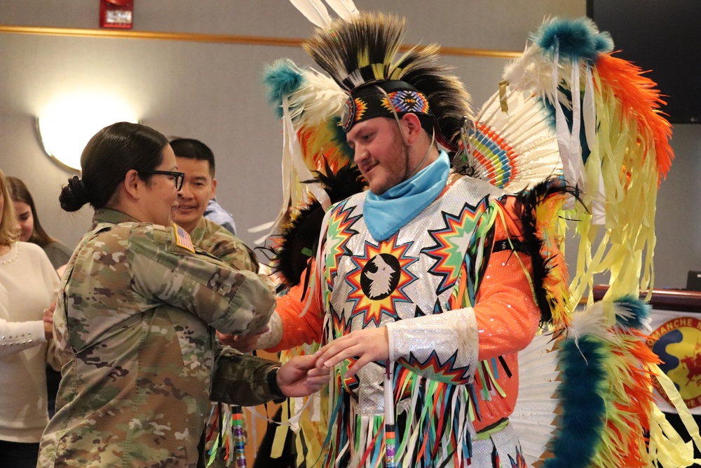 Comanche dancer shares traditions with Fort McCoy during observance