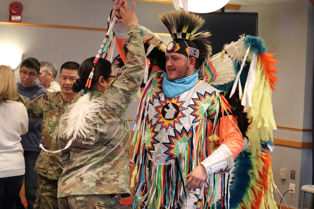 Comanche dancer shares traditions with Fort McCoy during observance