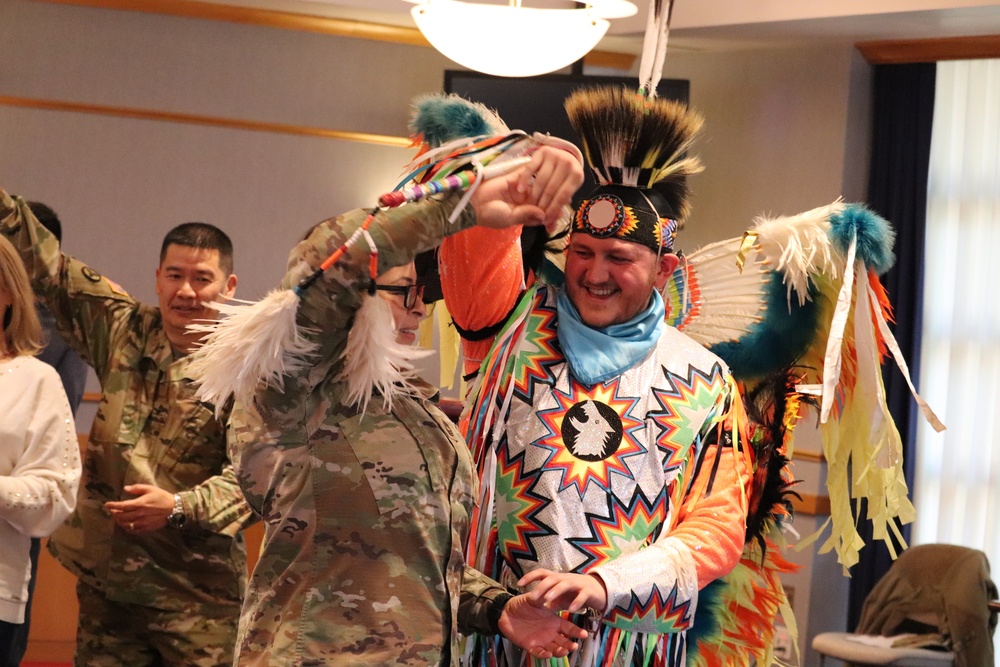 Comanche dancer shares traditions with Fort McCoy during observance