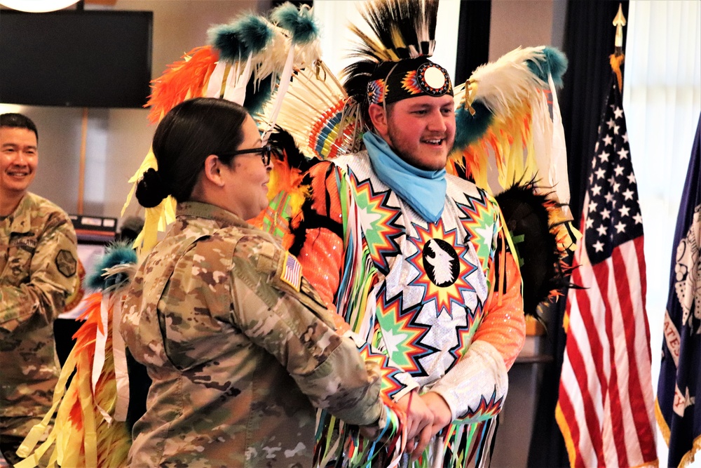 Comanche dancer shares traditions with Fort McCoy during observance