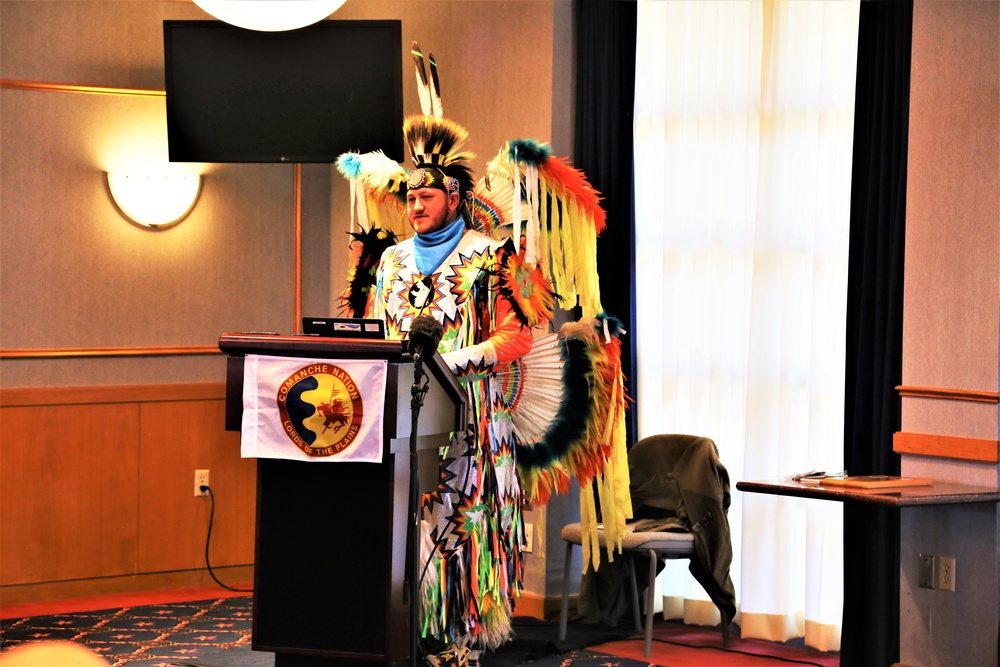 Comanche dancer shares traditions with Fort McCoy during observance