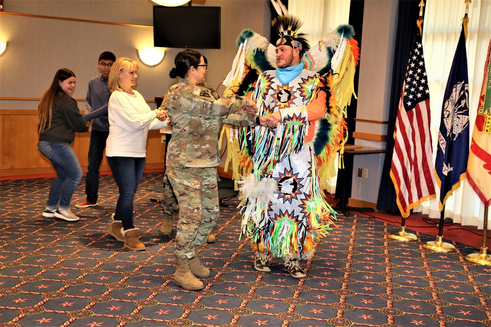 Comanche dancer shares traditions with Fort McCoy during observance