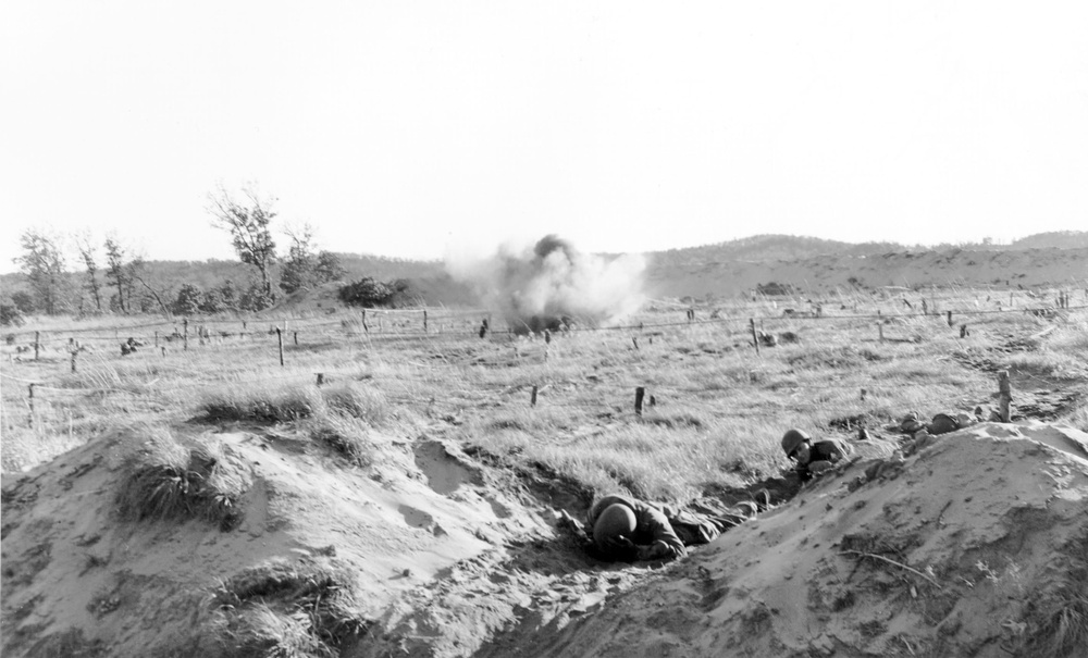 Infiltration Course at Camp McCoy in 1950