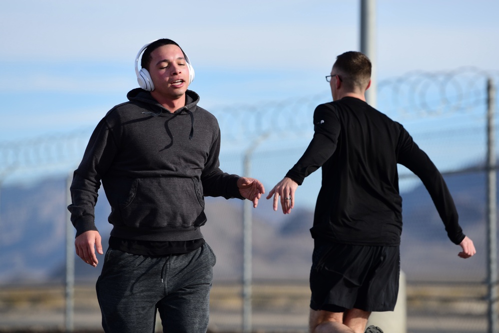 Chilled Creech Airmen trot for turkey