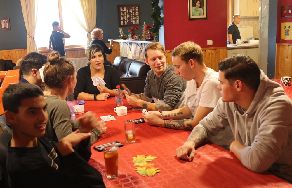 U.S. Soldiers celebrate Thanksgiving at local Romanian orphanage