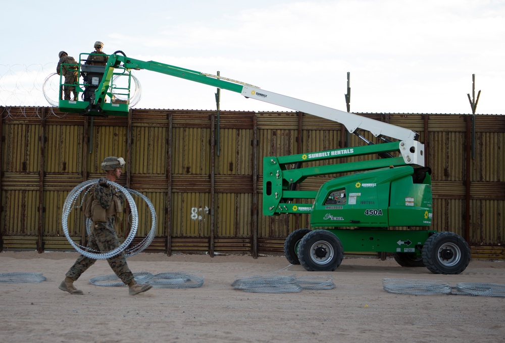 U.S. Marines assist CBP with Border Support