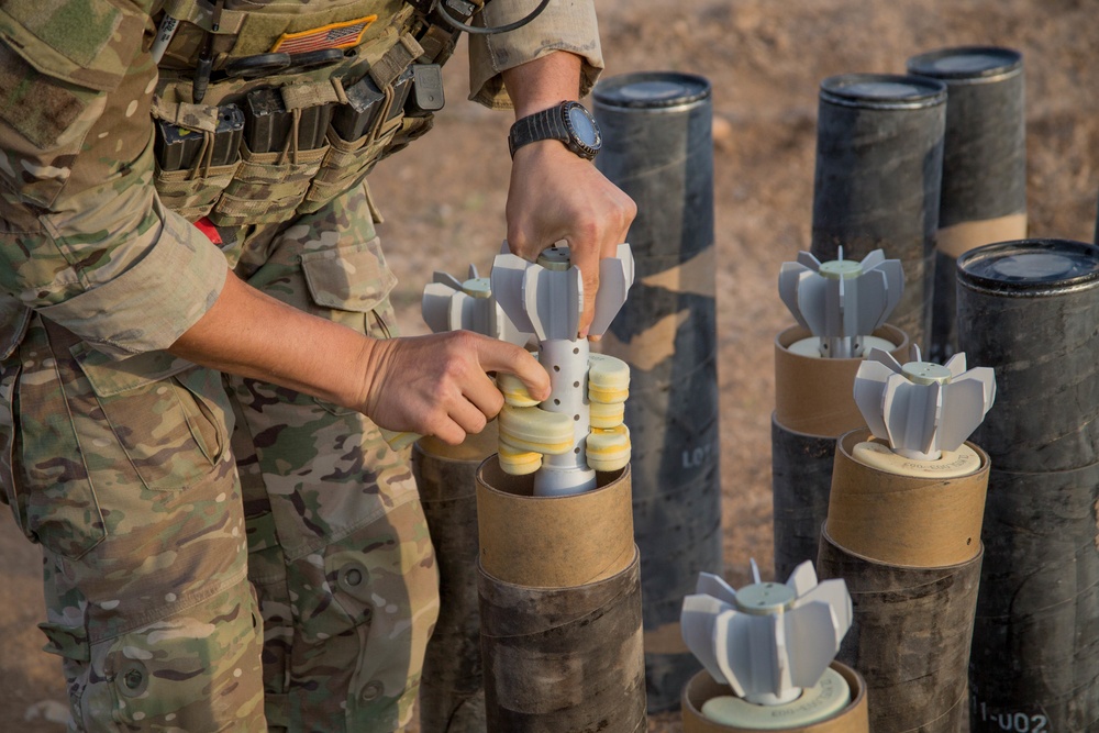 Coalition Mortar Teams Fire at Known ISIS Target