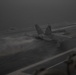 An F/A-18E Super Hornet, with Strike Fighter Squadron (VFA) 151, lands on the flight deck aboard USS John C. Stennis (CVN 74).