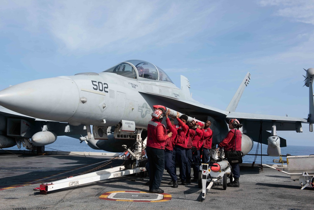 DVIDS - Images - Sailors unload an AIM-120 missile from an EA-18G ...