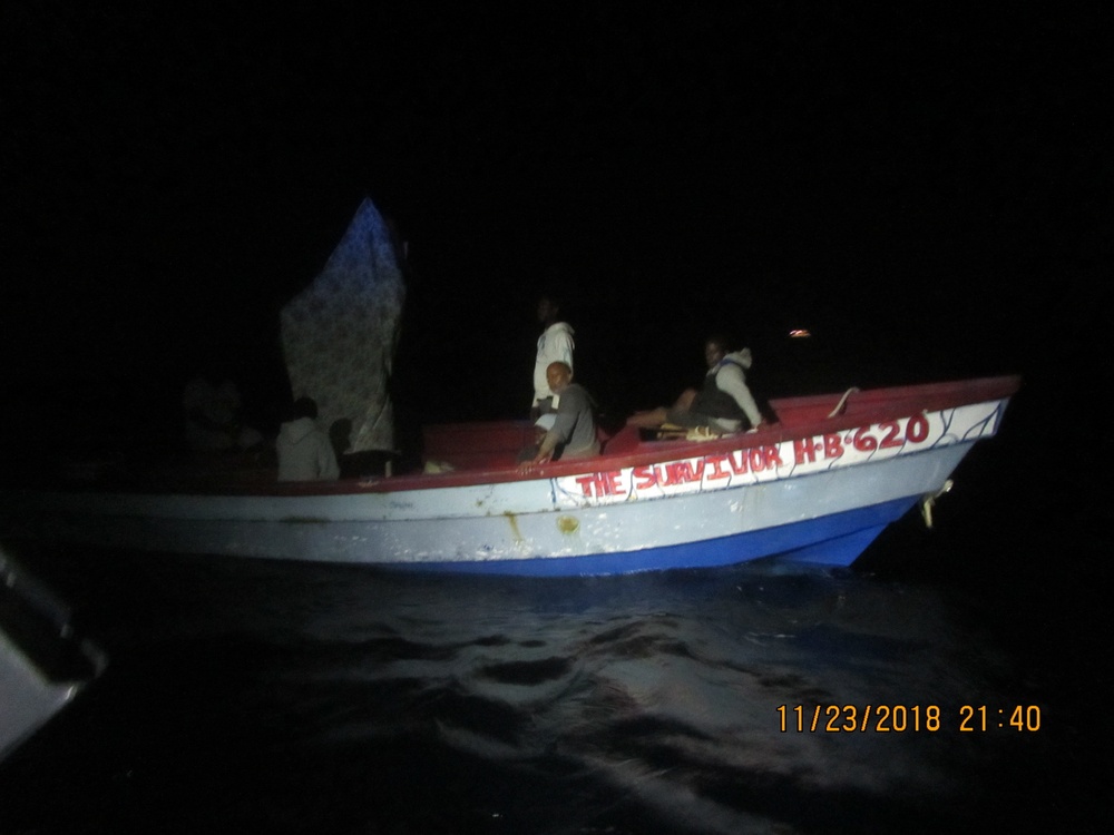 Coast Guard recues 6 people from an adrift vessel 76 miles south west from Isle de Tortuga.