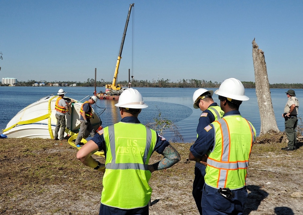 Hurricane Michael ESF-10 vessel removal operations in Panama City, Fla.