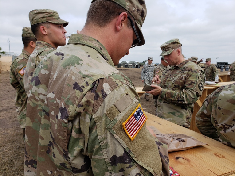 Task Force Griffin Commander Shares Meal with Fellow Soldiers