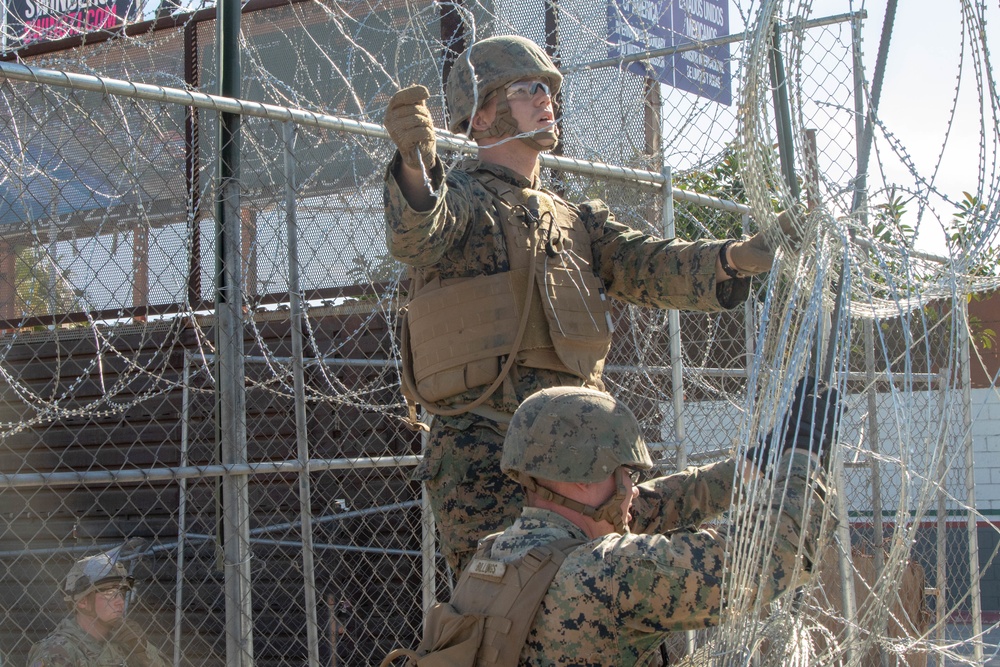 U.S. Soldiers, Marines assist CBP shut down of San Ysidro port of entry