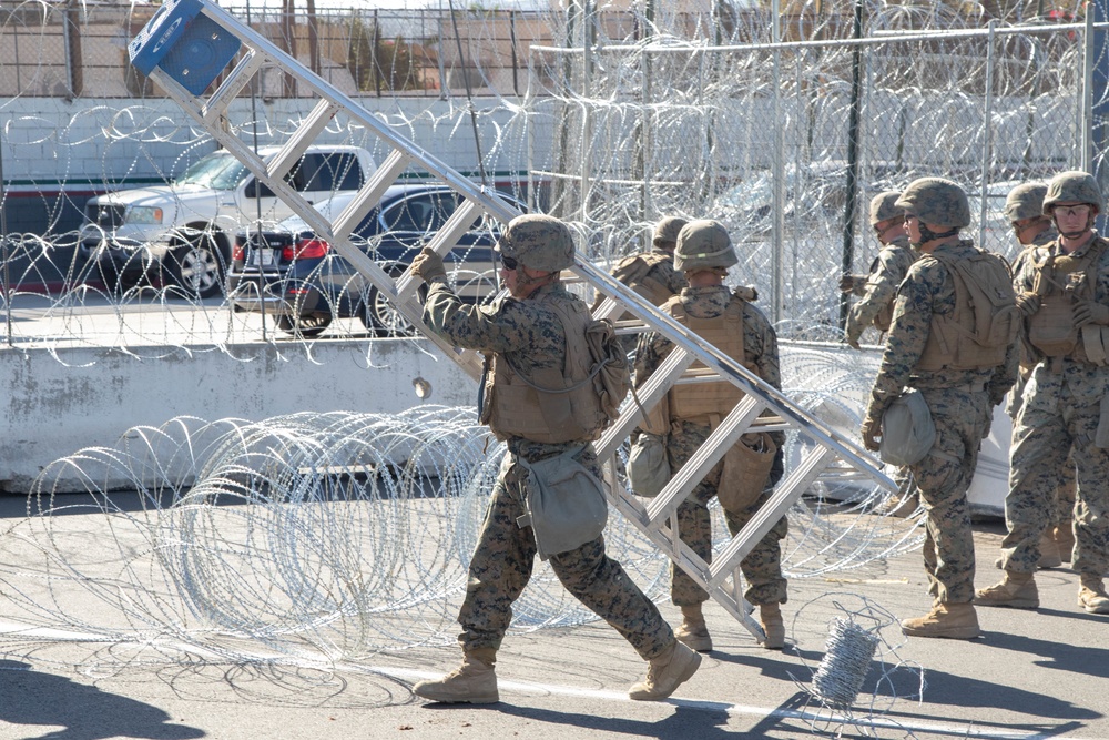 U.S. Soldiers, Marines assist CBP shut down of San Ysidro port of entry