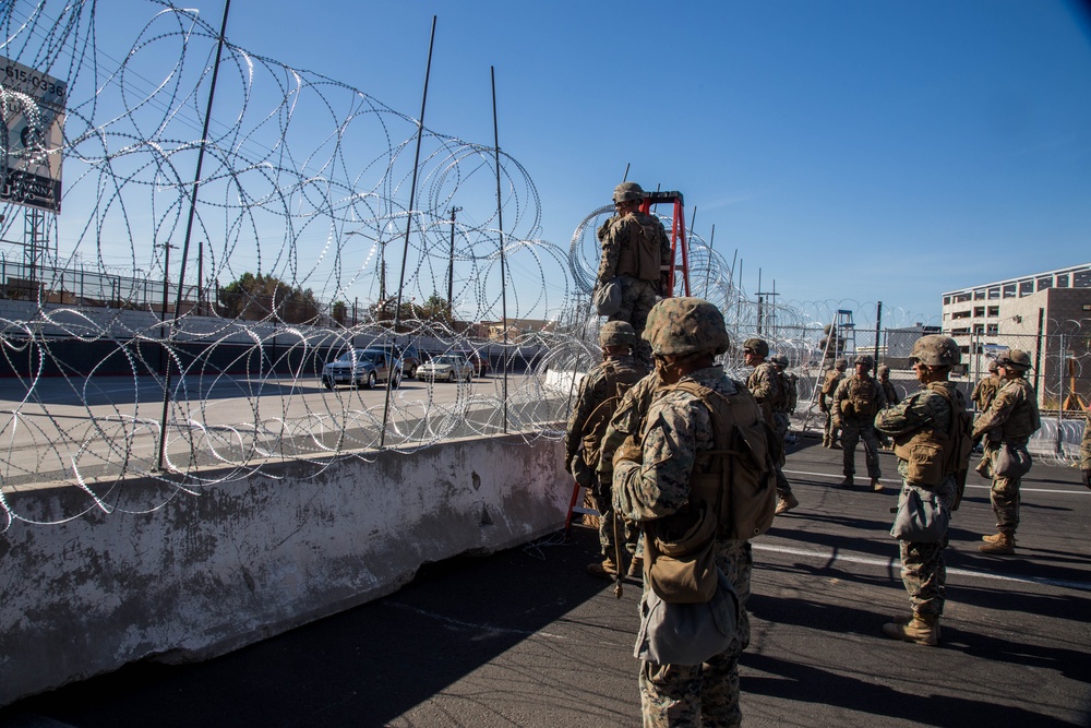 7th ESB Marines Assist CBP in Closing San Ysidro Port of Entry