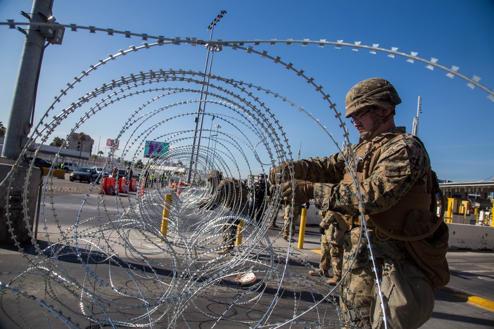 7th ESB Marines Assist CBP in Closing San Ysidro Port of Entry